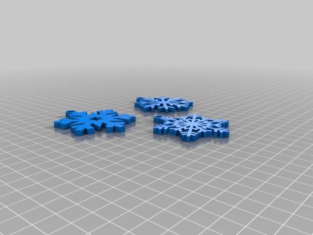 圣诞节雪花装饰3D打印模型
