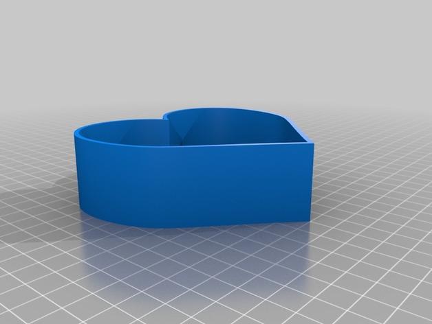 100mm心形饰品礼盒3D打印模型