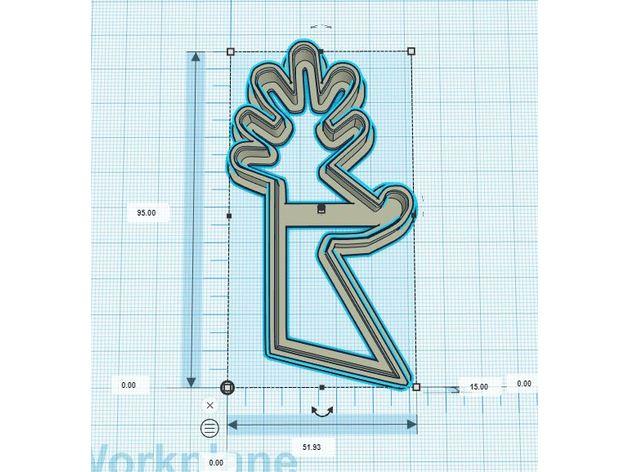 圣诞节曲奇饼干模具3D打印模型