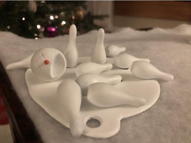 圣诞凯文和霍布斯雪人村3D打印模型