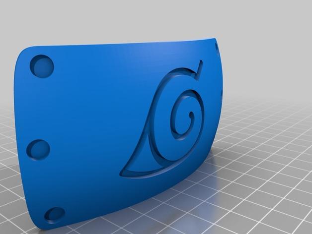 火影忍者木叶护额3D打印模型