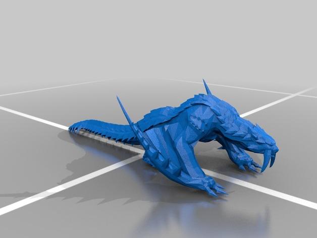 怪物猎人冰牙龙手办3D打印模型
