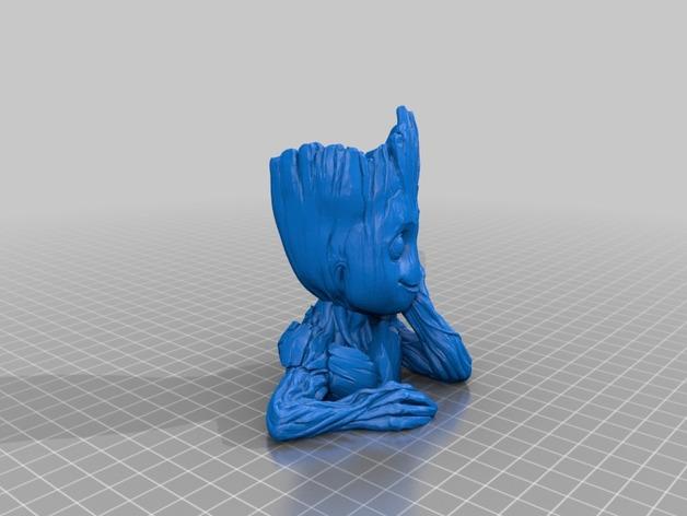 漫威银河护卫队baby groot 半身像3D打印模型