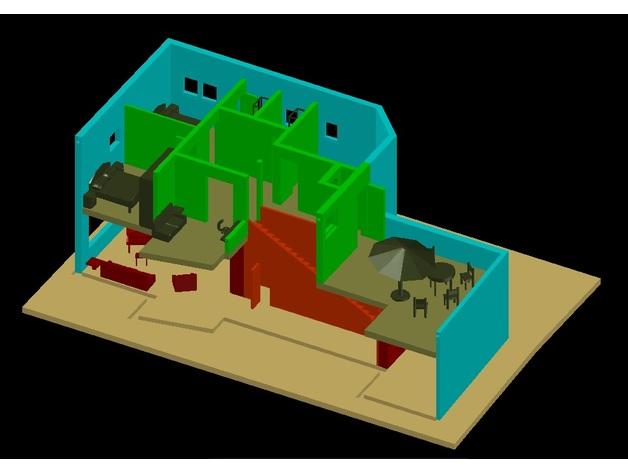 房屋沙盘模型3D打印模型