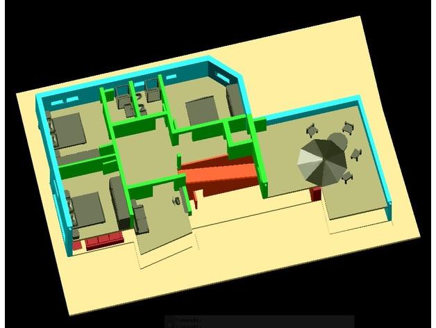 房屋沙盘模型3D打印模型