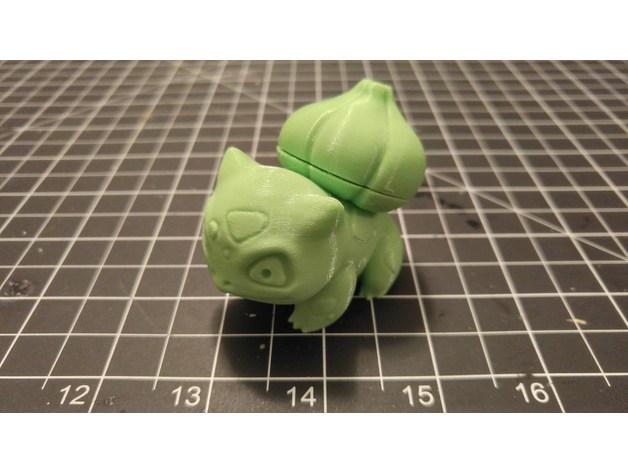妙蛙种子戒指磁性收纳盒3D打印模型