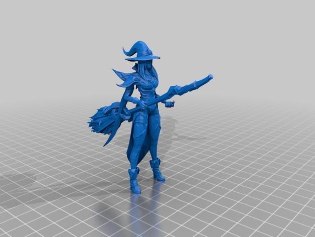 魔兽世界WOW美女女巫模型手办3D打印模型