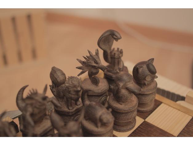 口袋妖怪国际象棋3D打印模型