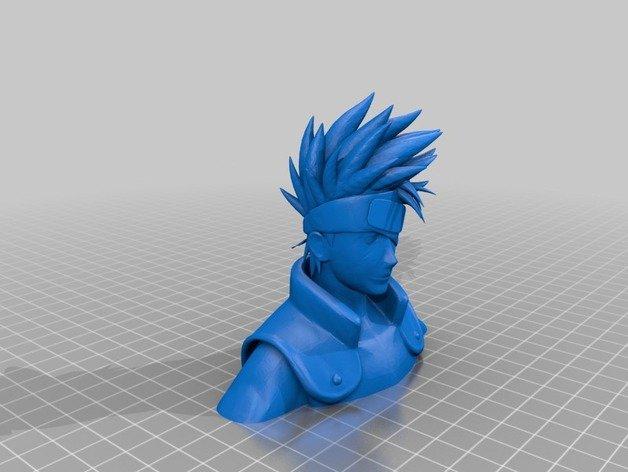 火影忍者旗木卡卡西人像雕塑3D打印模型