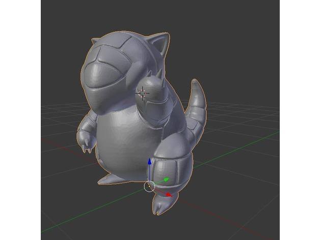 口袋妖怪穿山鼠mini手办模型3D打印模型