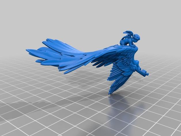 天使战神手办模型3D打印模型