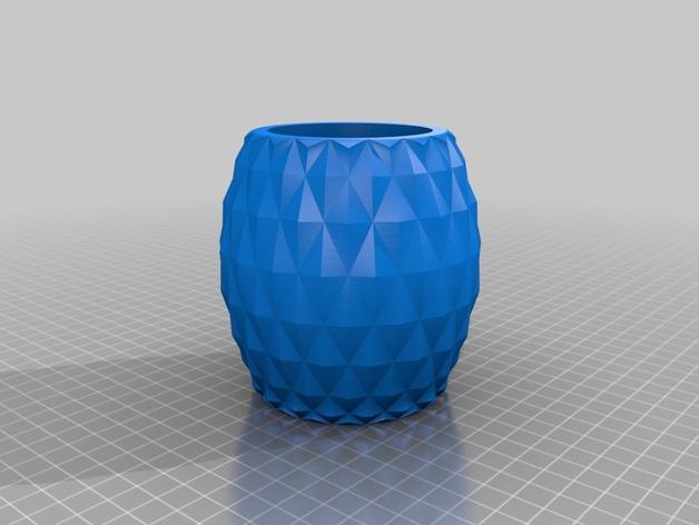 菠萝花盆3D打印模型