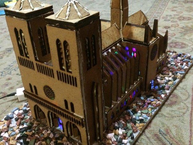 巴黎圣母院3D打印模型