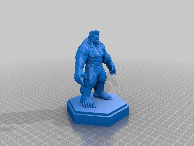 漫威复仇者联盟绿巨人浩克手办3D打印模型