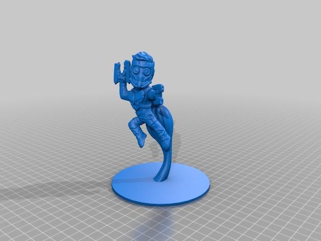 漫威银河护卫队星爵mini全身手办3D打印模型