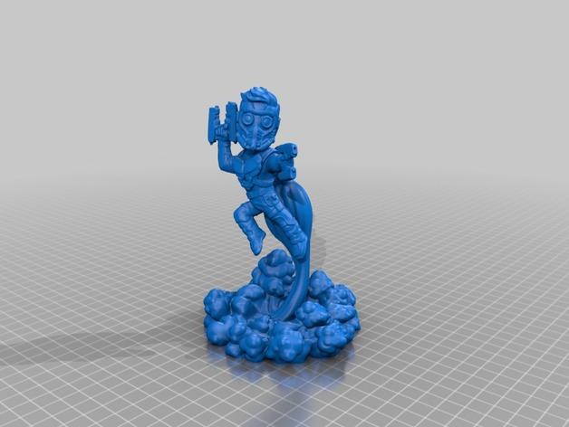 漫威银河护卫队星爵mini全身手办3D打印模型