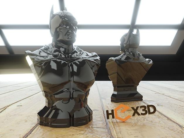 DC蝙蝠侠半身雕塑3D打印模型