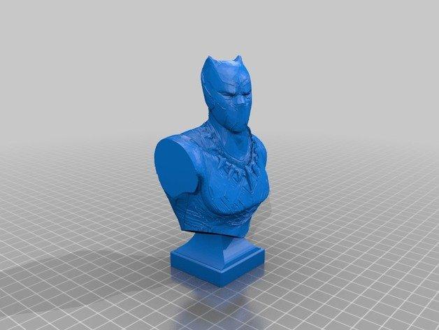 漫威复仇者联盟黑豹半身像3D打印模型