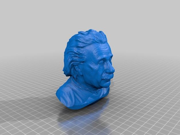 爱因斯坦半身雕像3D打印模型