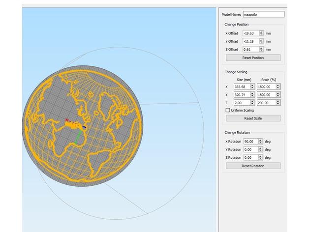 3D画地球3D打印模型