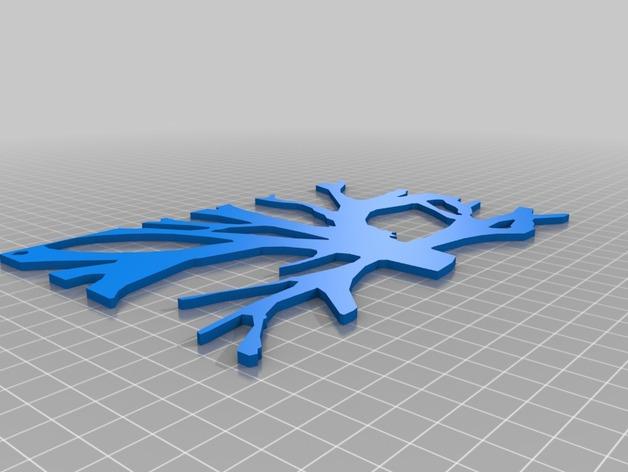 2D树墙艺术3D打印模型