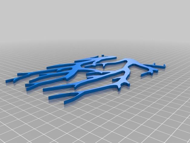 2D树墙艺术3D打印模型