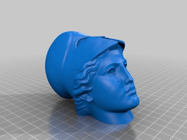 战争女神雅典娜半身雕像3D打印模型