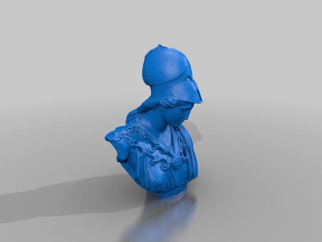 战争女神雅典娜半身雕像3D打印模型