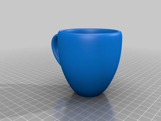 咖啡撒了 浮杯雕塑3D打印模型