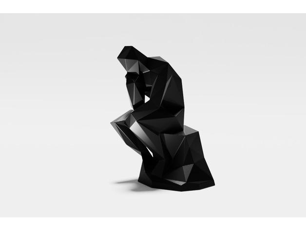 思考者艺术雕像3D打印模型