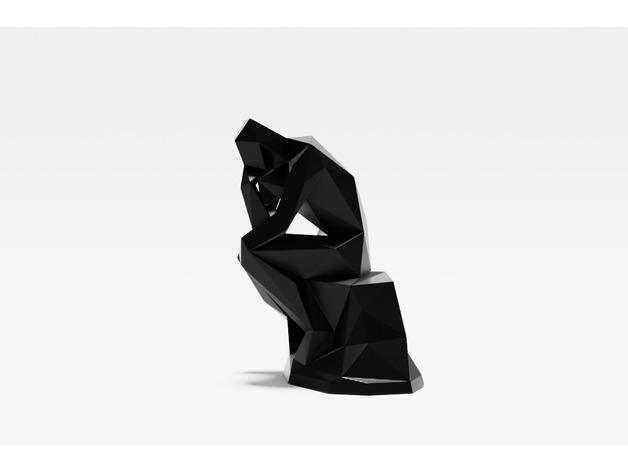 思考者艺术雕像3D打印模型