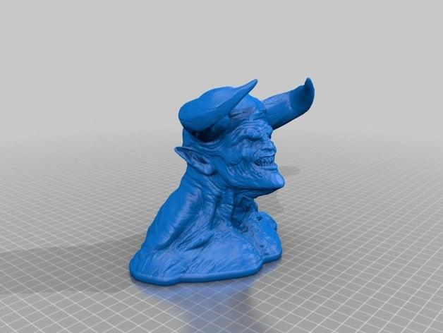 魔鬼雕塑3D打印模型