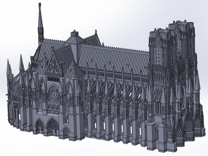 巨大的城堡3D打印模型