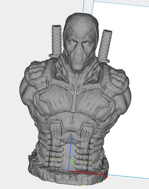 死侍半身像33D打印模型