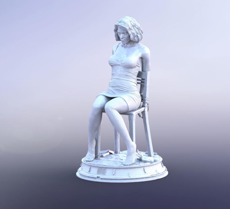 穿丝袜的黑寡妇3D打印模型