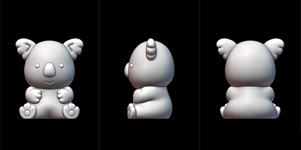乐天小熊饼-无尾熊3D打印模型