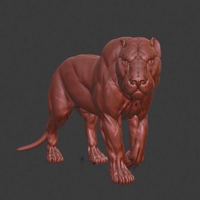 豹子3D打印模型
