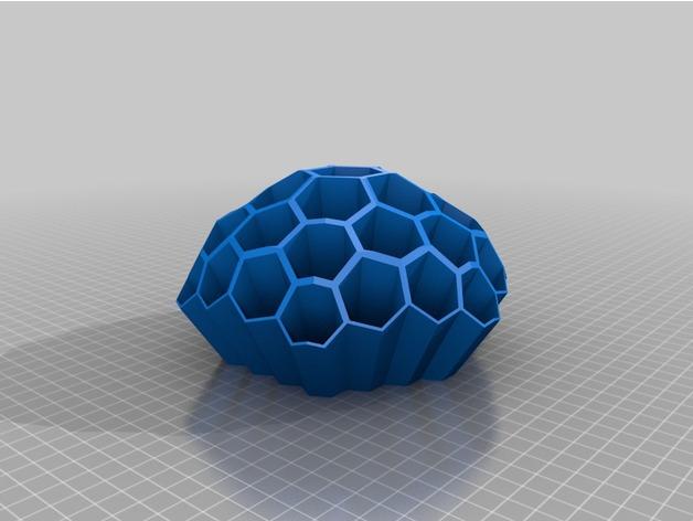 蜂巢笔筒3D打印模型