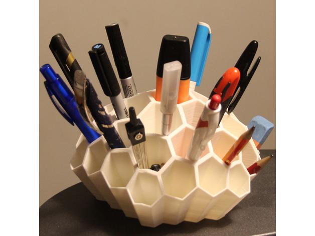 蜂巢笔筒3D打印模型