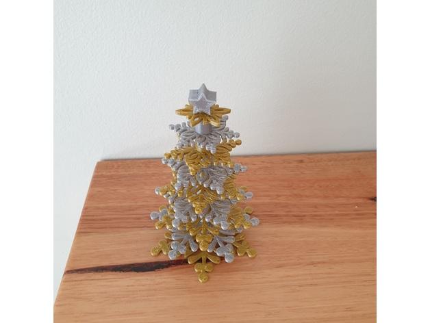 雪花圣诞树3D打印模型