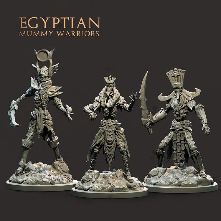 古埃及木乃伊战士3D打印模型