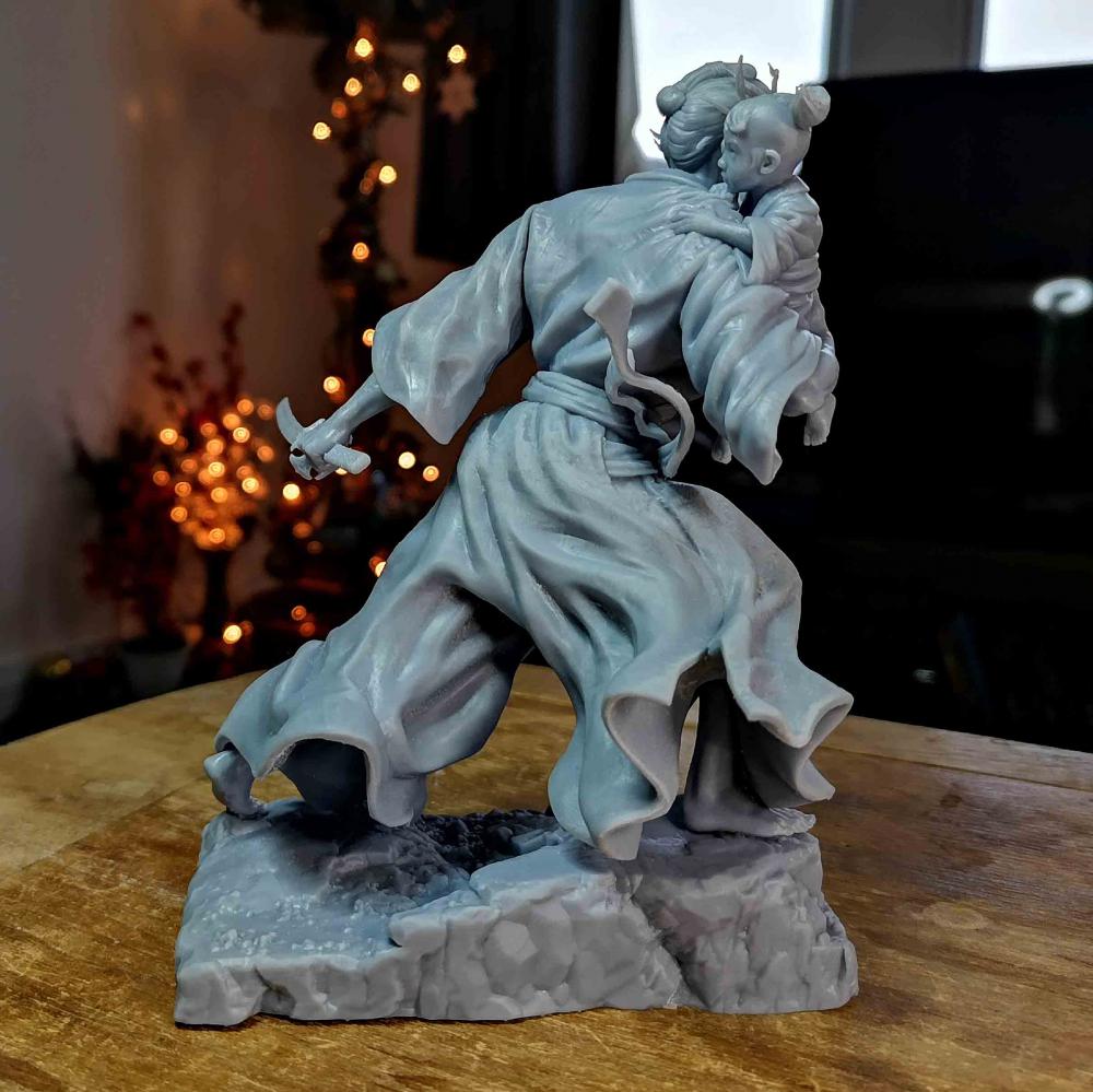 孤狼 日本武士3D打印模型