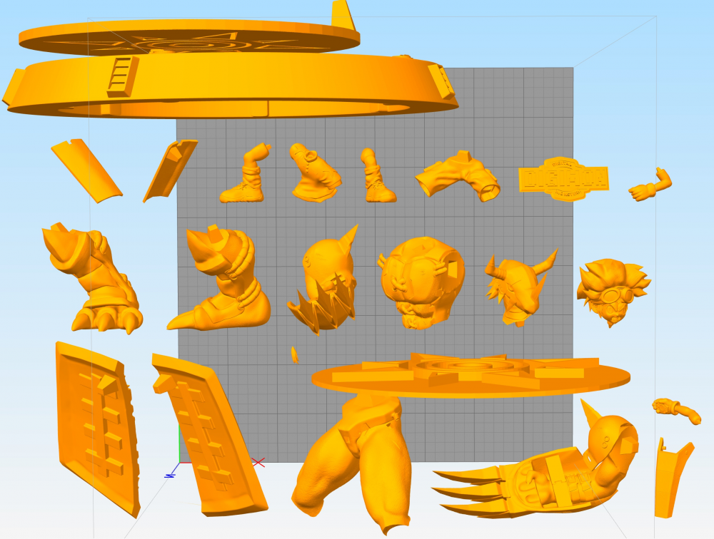 战斗暴龙兽和太一3D打印模型