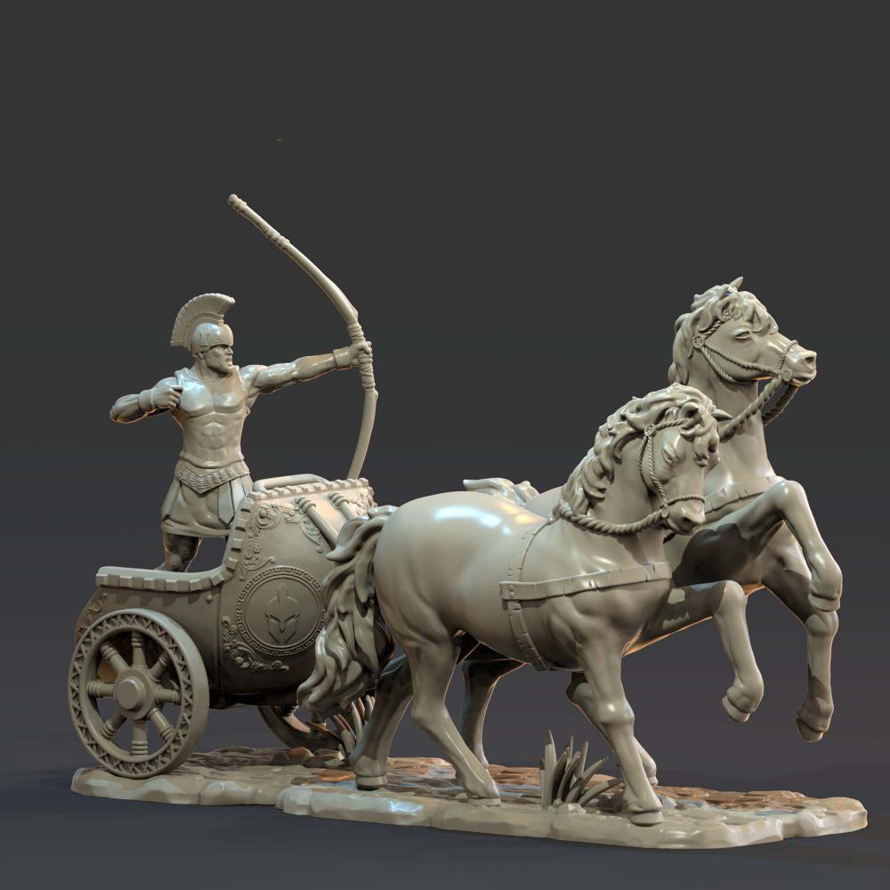 古希腊战车3D打印模型