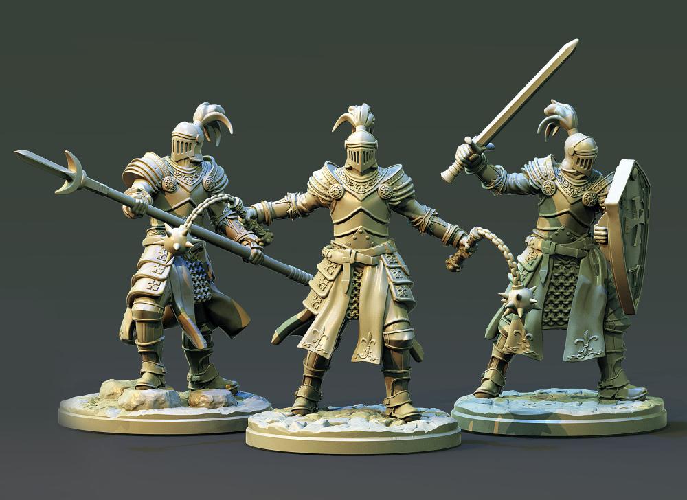 三骑士3D打印模型