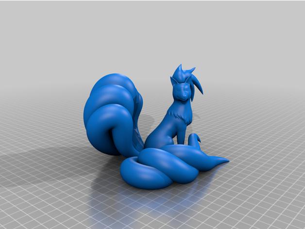 九尾 精灵宝可梦3D打印模型