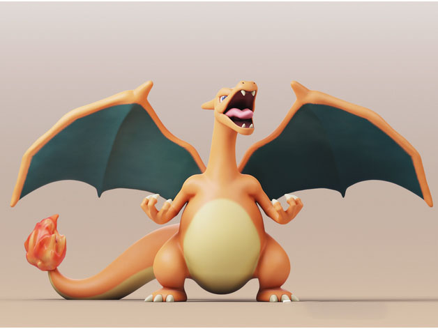 喷火龙3d打印模型