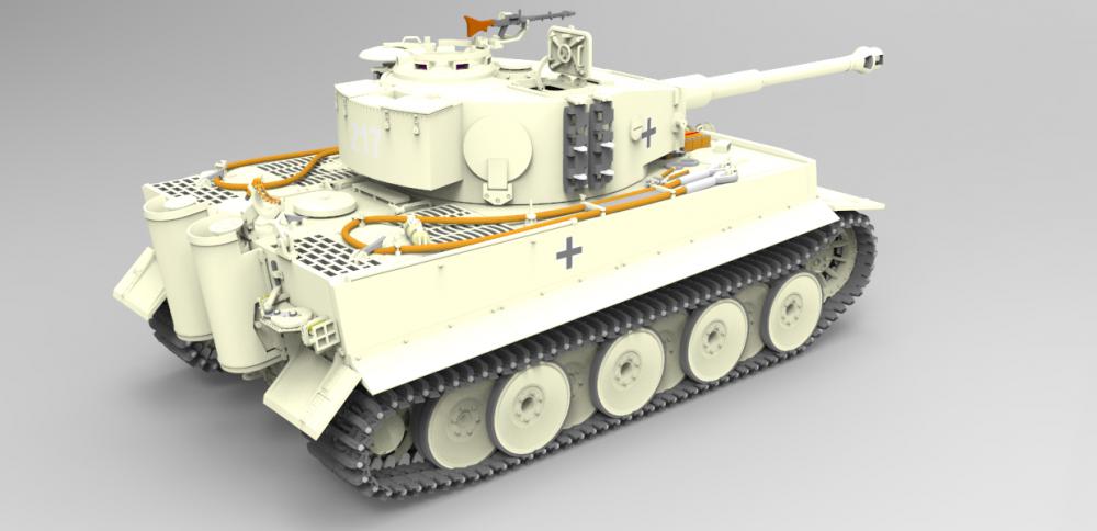 德国虎式坦克3D打印模型
