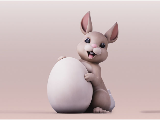 复活节兔3D打印模型