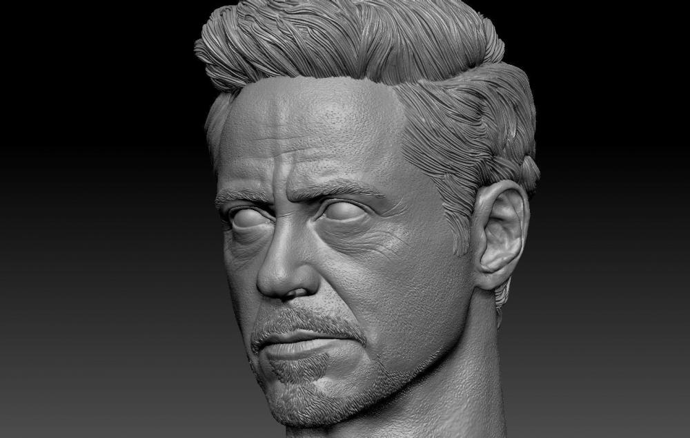 钢铁侠 小罗伯特唐尼头雕3D打印模型